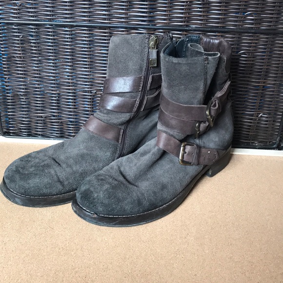 Brown Leather Suede mid boots - Picture 1 of 7